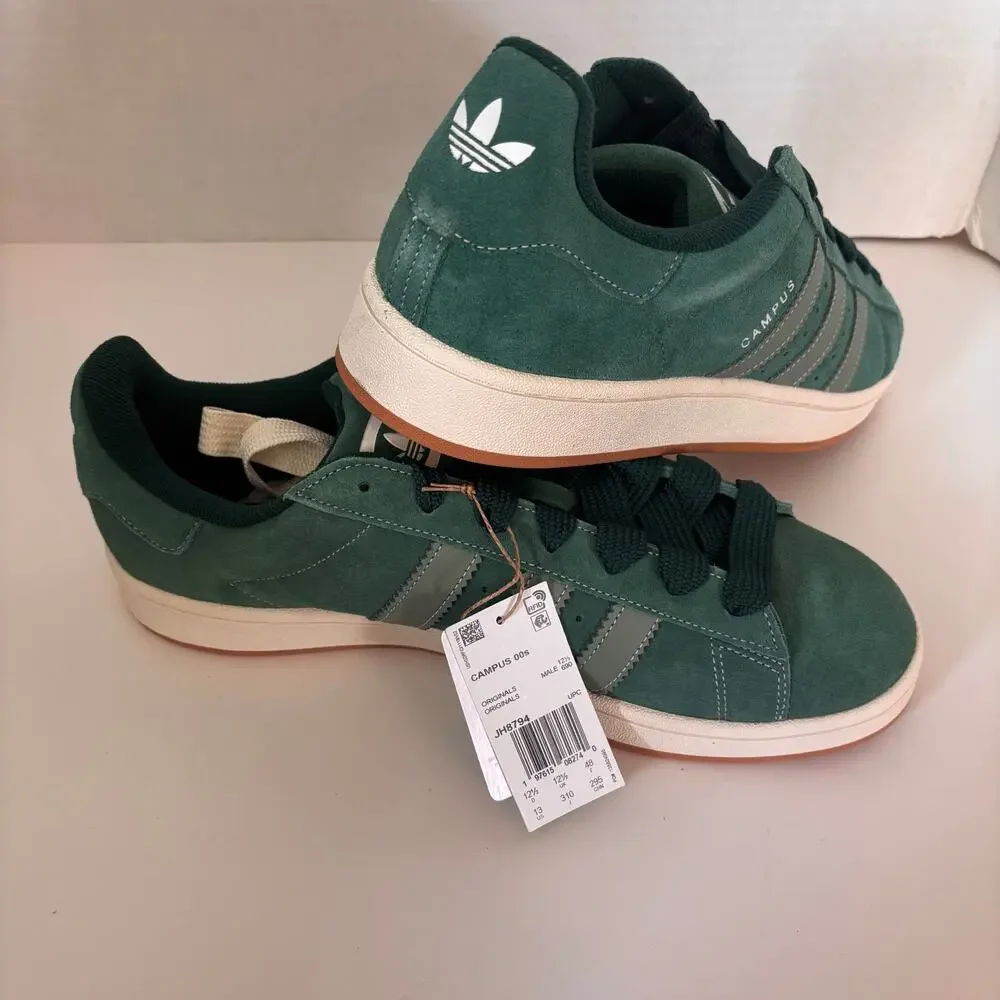 Adidas Originals Campus 00s Men’s Green Suede Sneakers Trainers #794 New